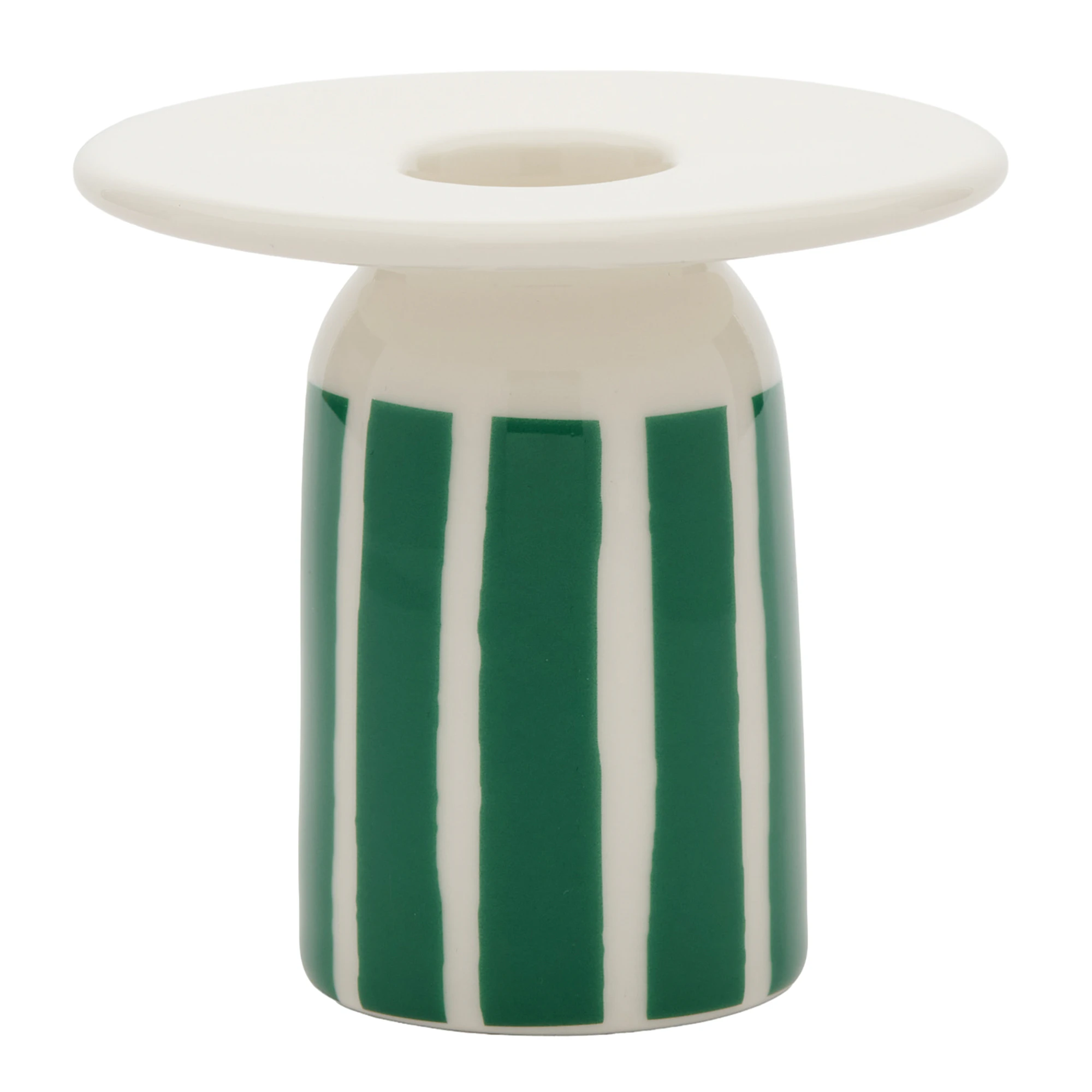 Marimekko Piccolo Ljusstake / Grön - Ljusstakar Stengods Vit