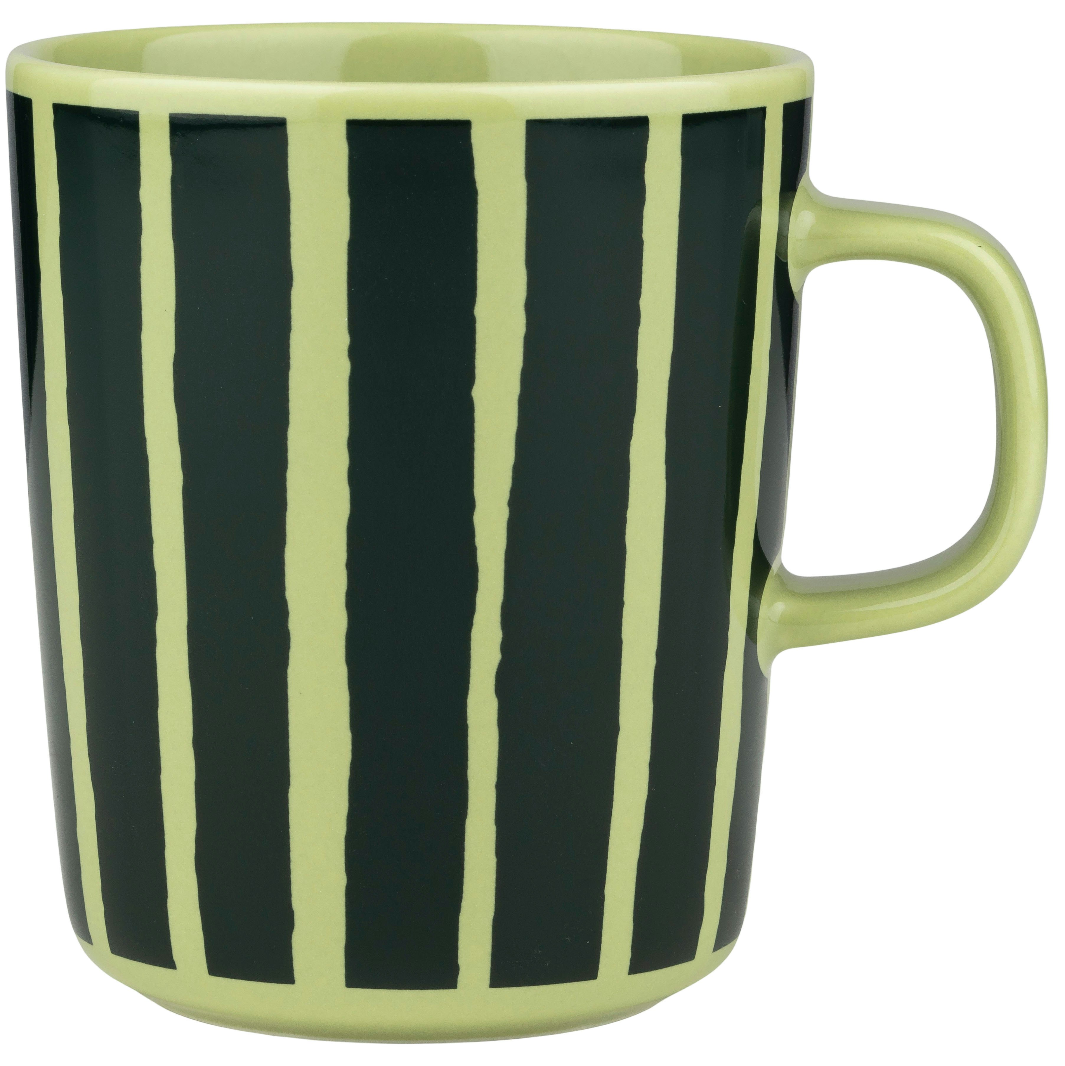 marimekko piccolo mugg 25 cl pear / - stengods mörkgrön