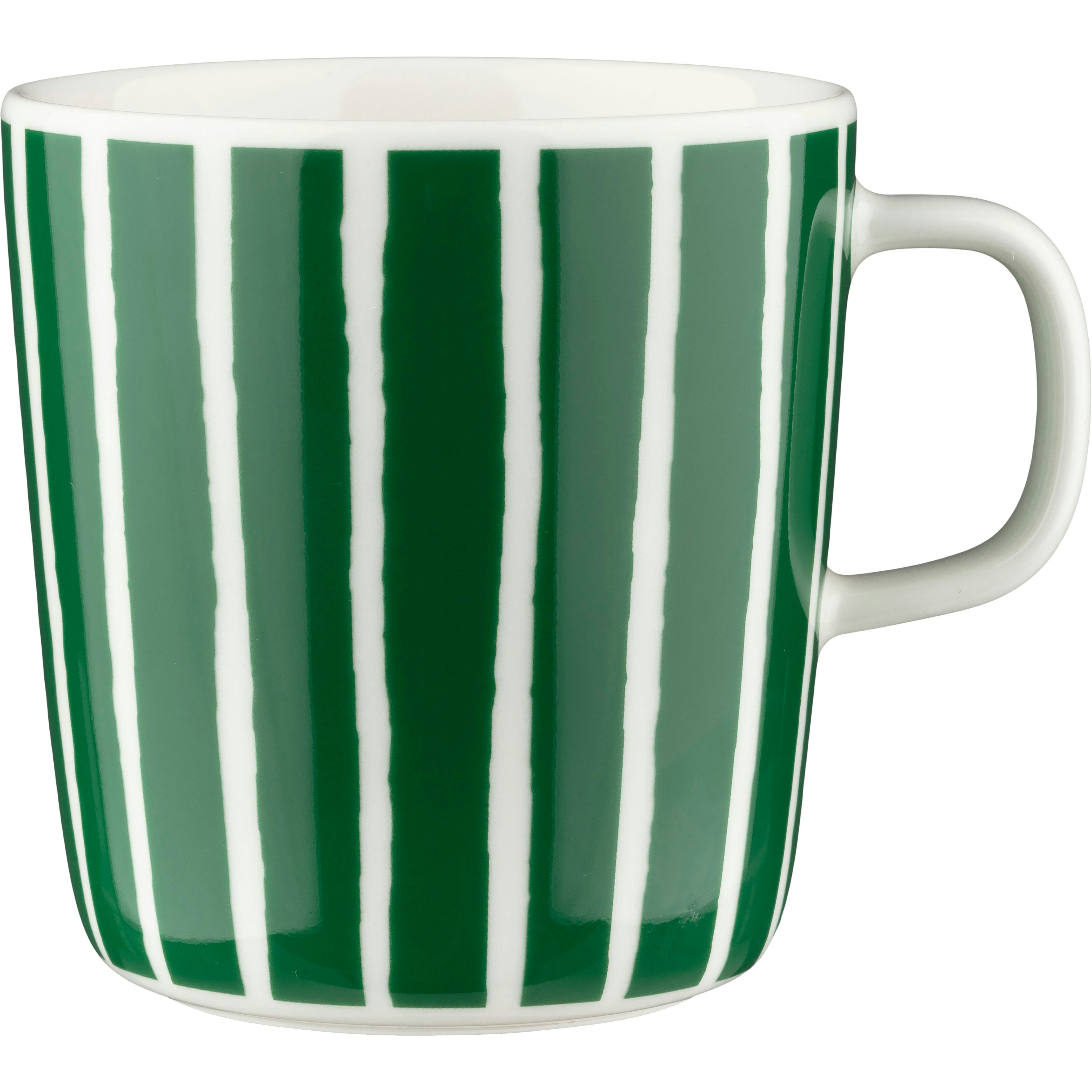 Marimekko Piccolo Mugg 40 Cl / Gr&ouml;n - Tekoppar Stengods Vit