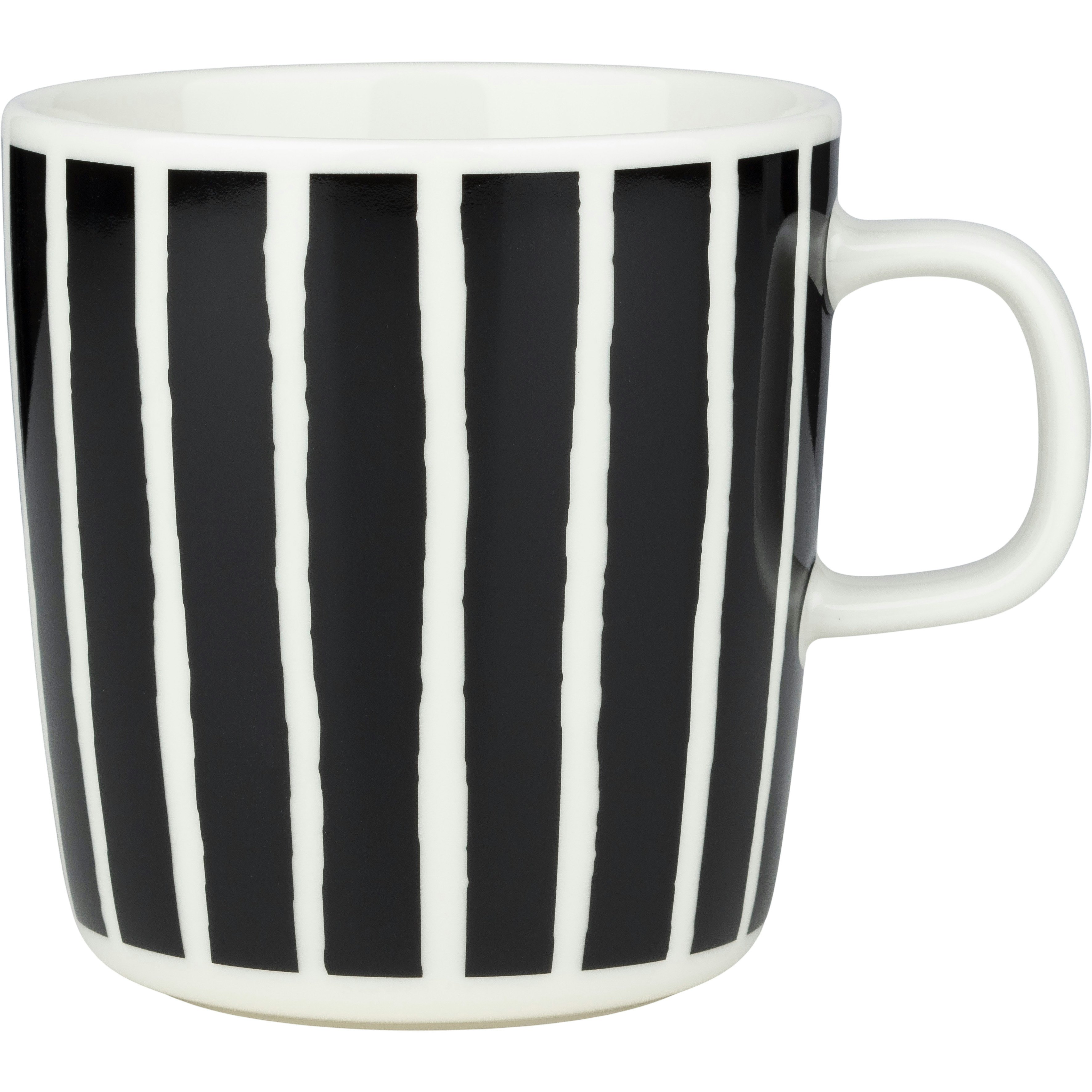 Marimekko Piccolo Mugg 40 Cl Vit / - Tekoppar Stengods Svart