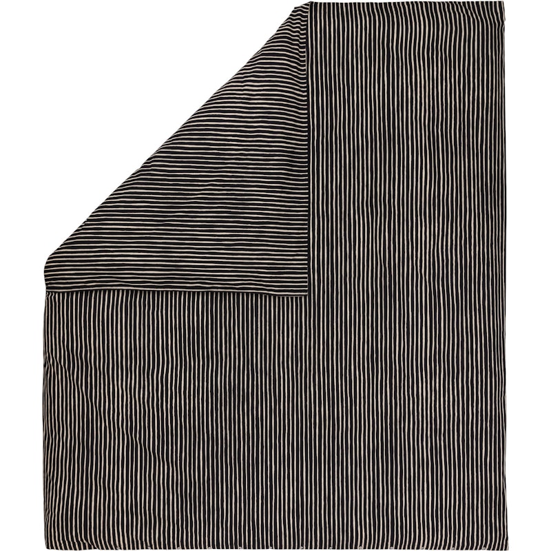 Piccolo Påslakan 240x220 cm, Svart / Off-white
