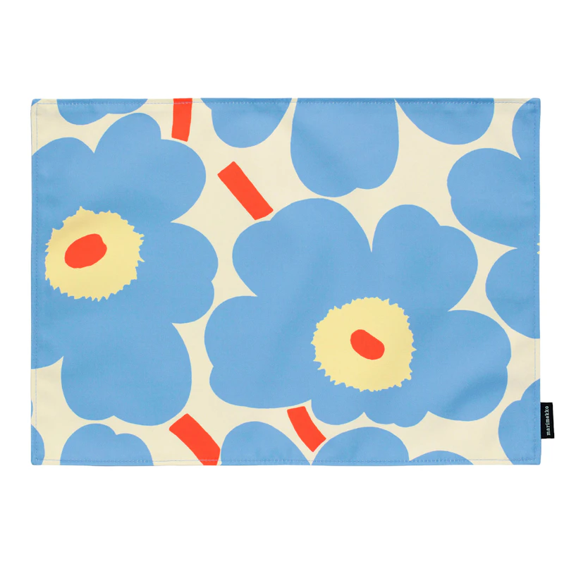 Pieni Piirto Unikko Bordstablett 35x40 cm, Off-white / It Blue
