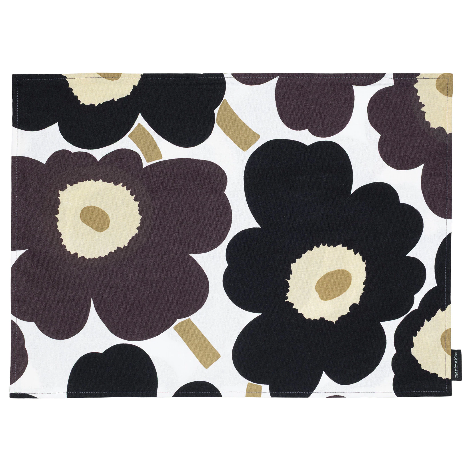 Marimekko Pieni Unikko Bordstablett 35x40 Cm / M&ouml;rkgr&aring; - Bordstabletter & Glasunderl&auml;gg Bomull Beige