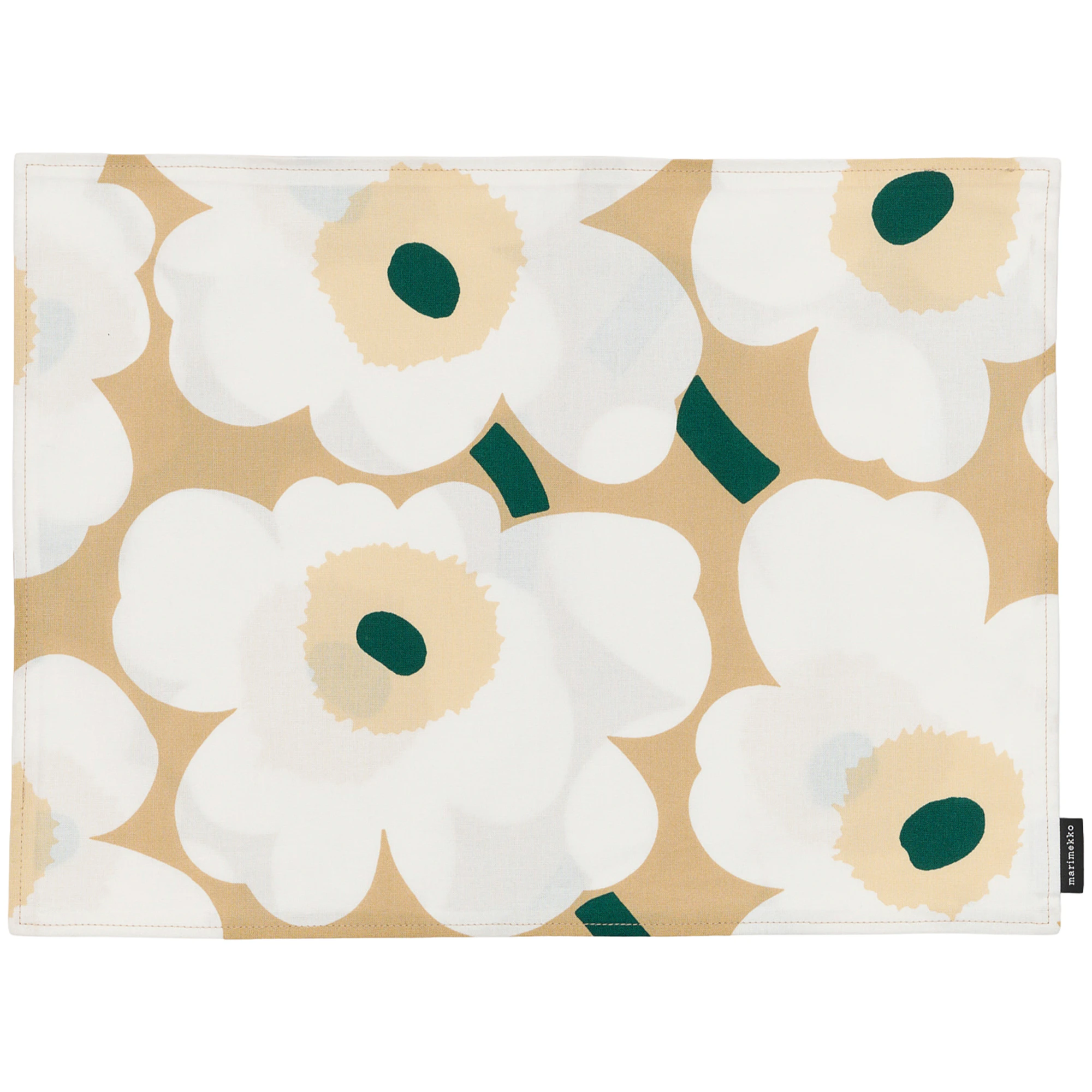 Marimekko Pieni Unikko Bordstablett 35x40 Cm / Smaragd - Bordstabletter & Glasunderlägg Bomull Sand