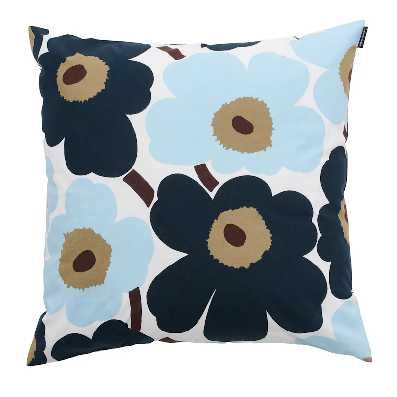 Pieni Unikko Kuddfodral 50x50 cm, Mörkbrun / Blueberry