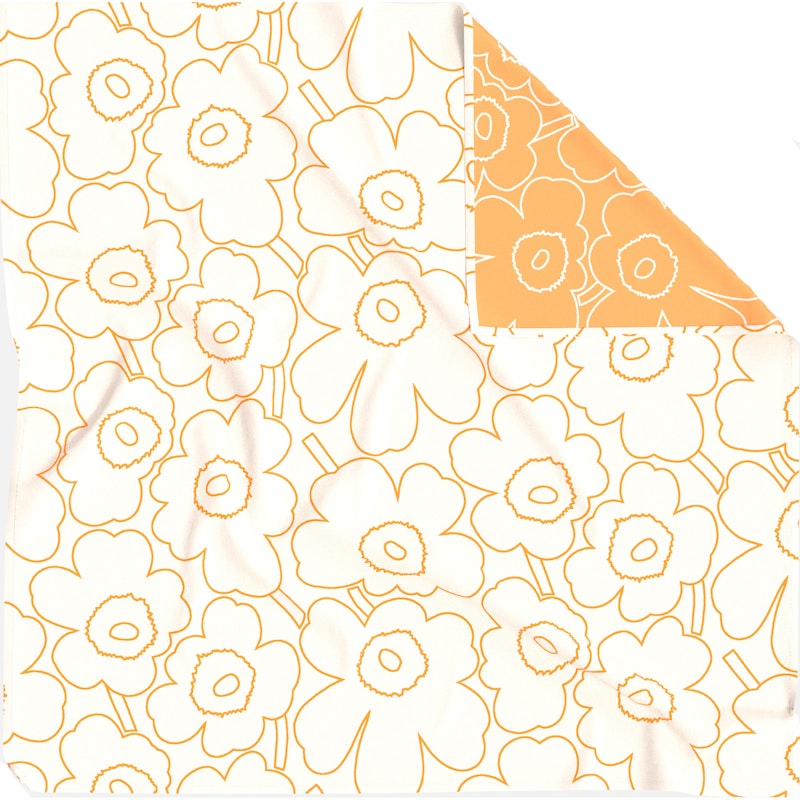 Piirto Unikko Överkast Off-white / Peach, 260x260 cm