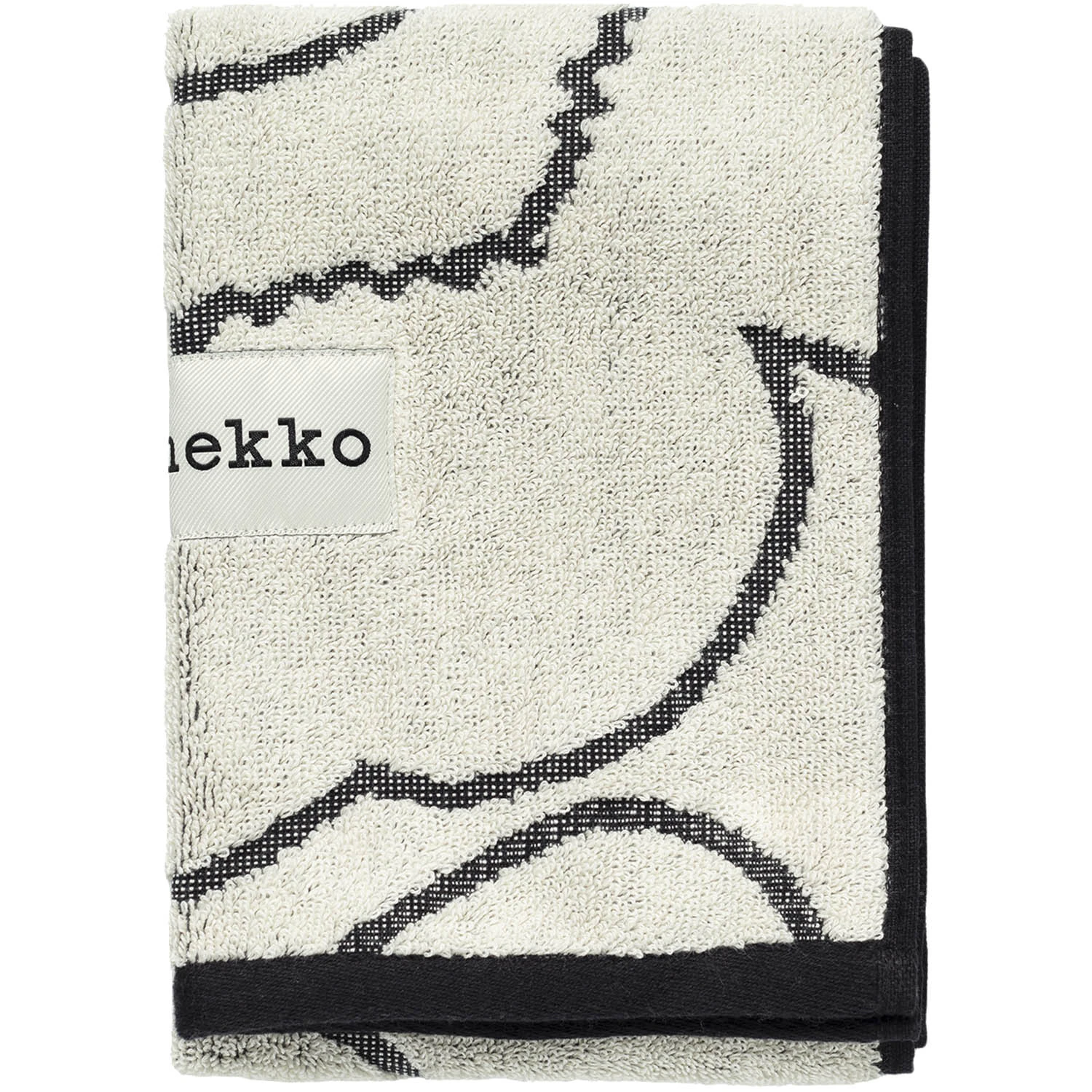 Marimekko Piirto Unikko Gästhandduk 30x50 Cm /charcoal - Handdukar & Badlakan Bomull Off-White