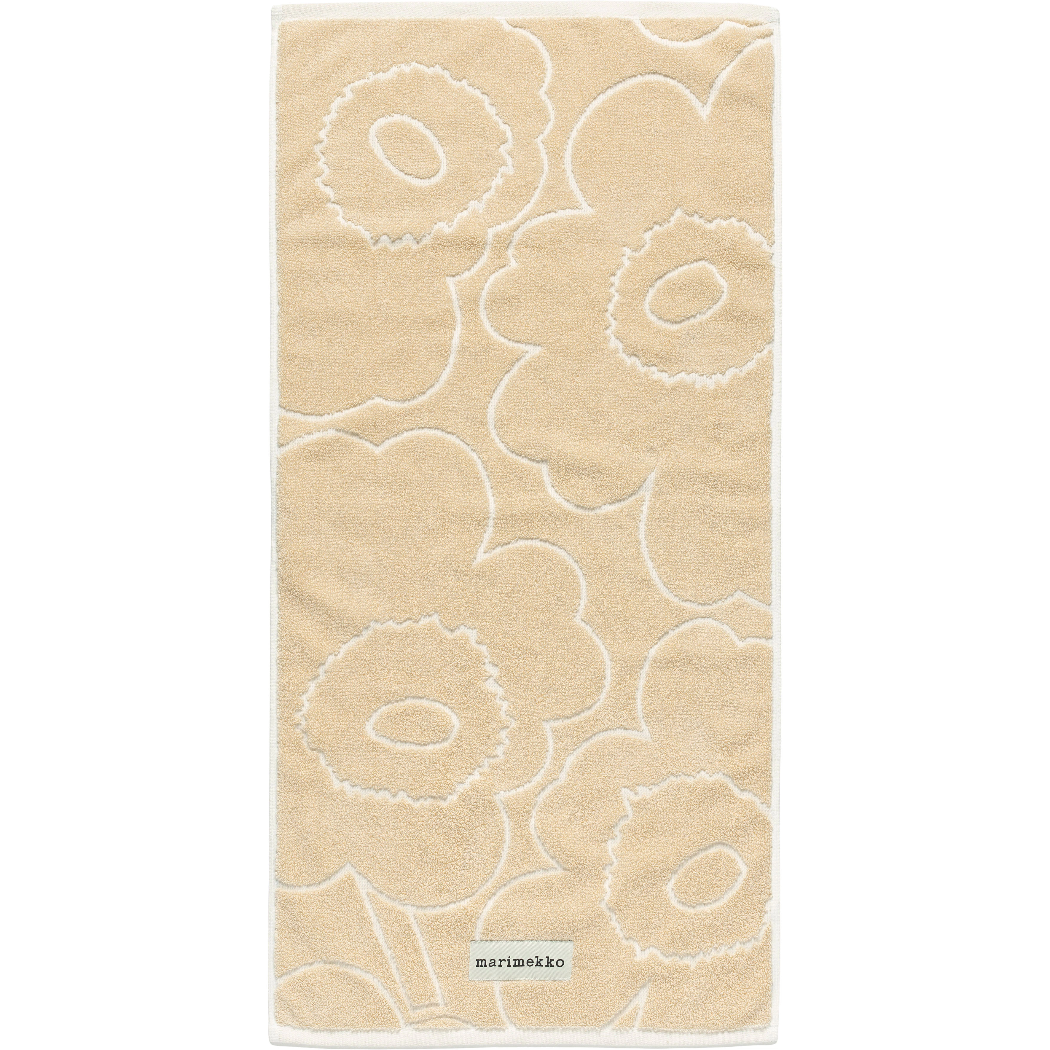Marimekko Piirto Unikko Handduk Straw / 50x100 Cm - Handdukar & Badlakan Bomull Off-White
