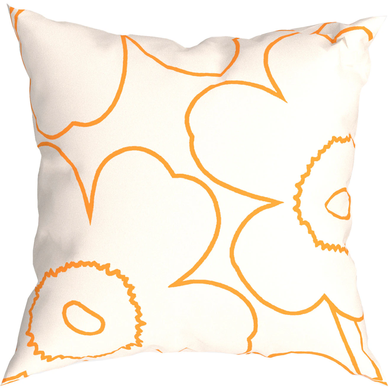 Marimekko Piirto Unikko Kuddfodral 60x60 Cm / Peach - Prydnadskuddar & Fodral Bomull Off-White