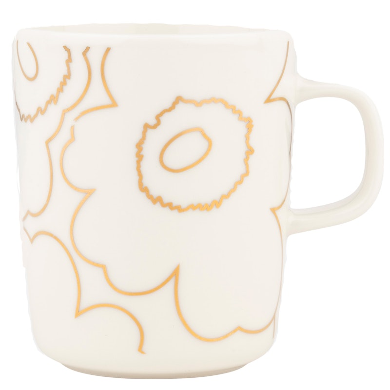 Piirto Unikko Mugg 25 cl, Vit/Guld