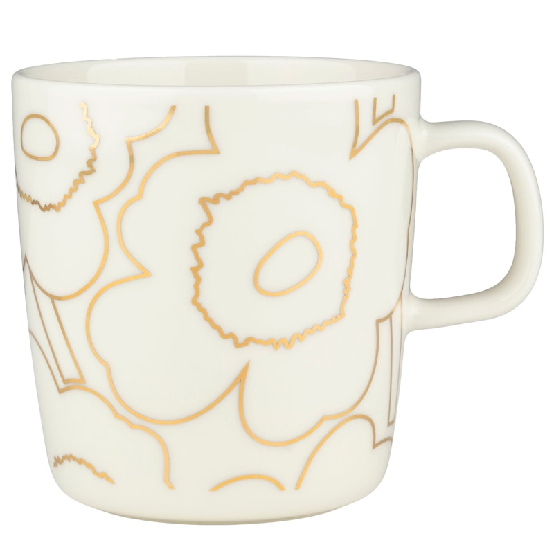 Piirto Unikko Mugg 40 cl, Vit/Gold