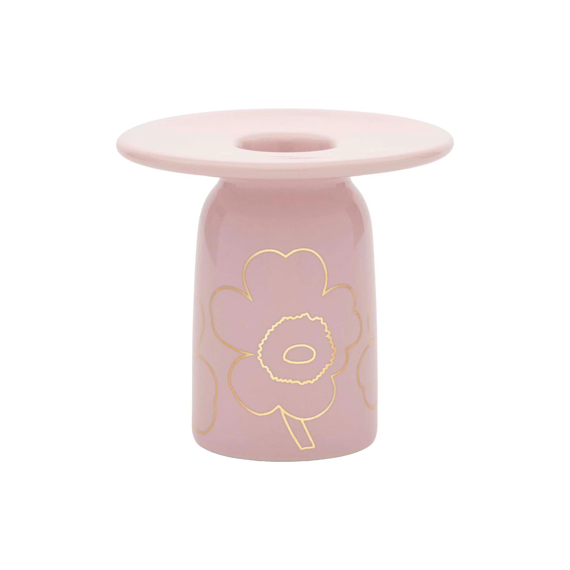 Marimekko Piirto Unikko ljusstake Pink-gold