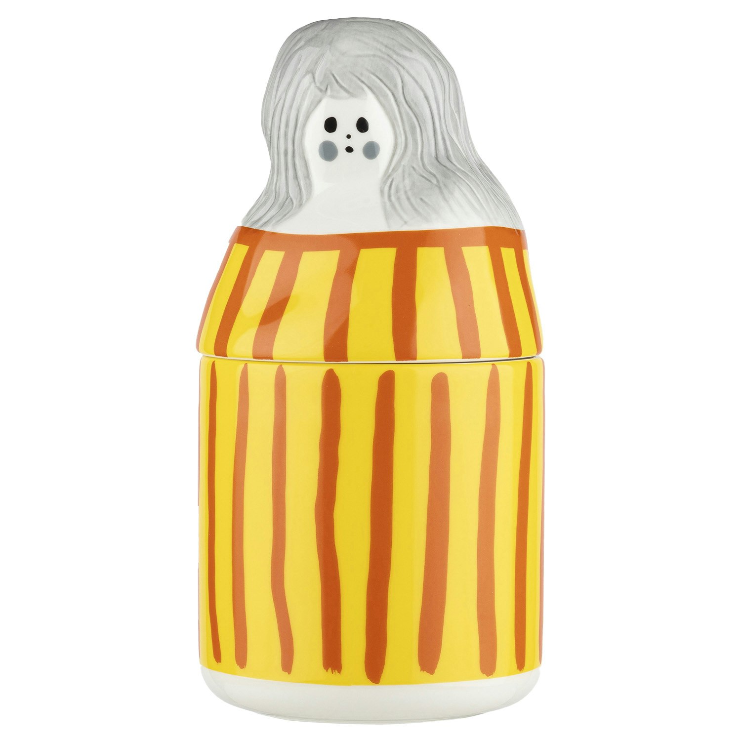 Marimekko Raita-armi Burk Med Lock - Förvaringsburkar & lock Stengods Gul