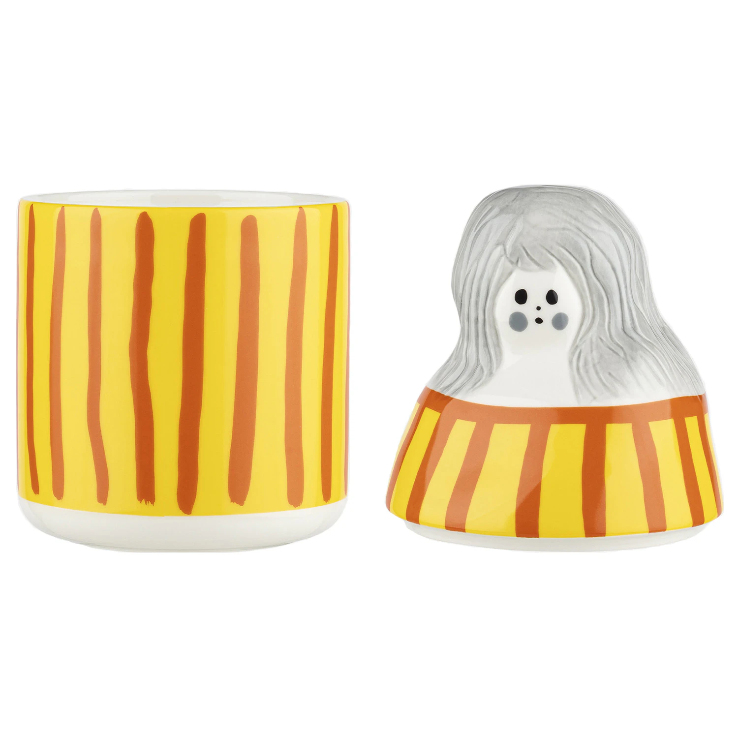 Marimekko Raita-armi Burk Med Lock, gul från Marimekko, bild 2