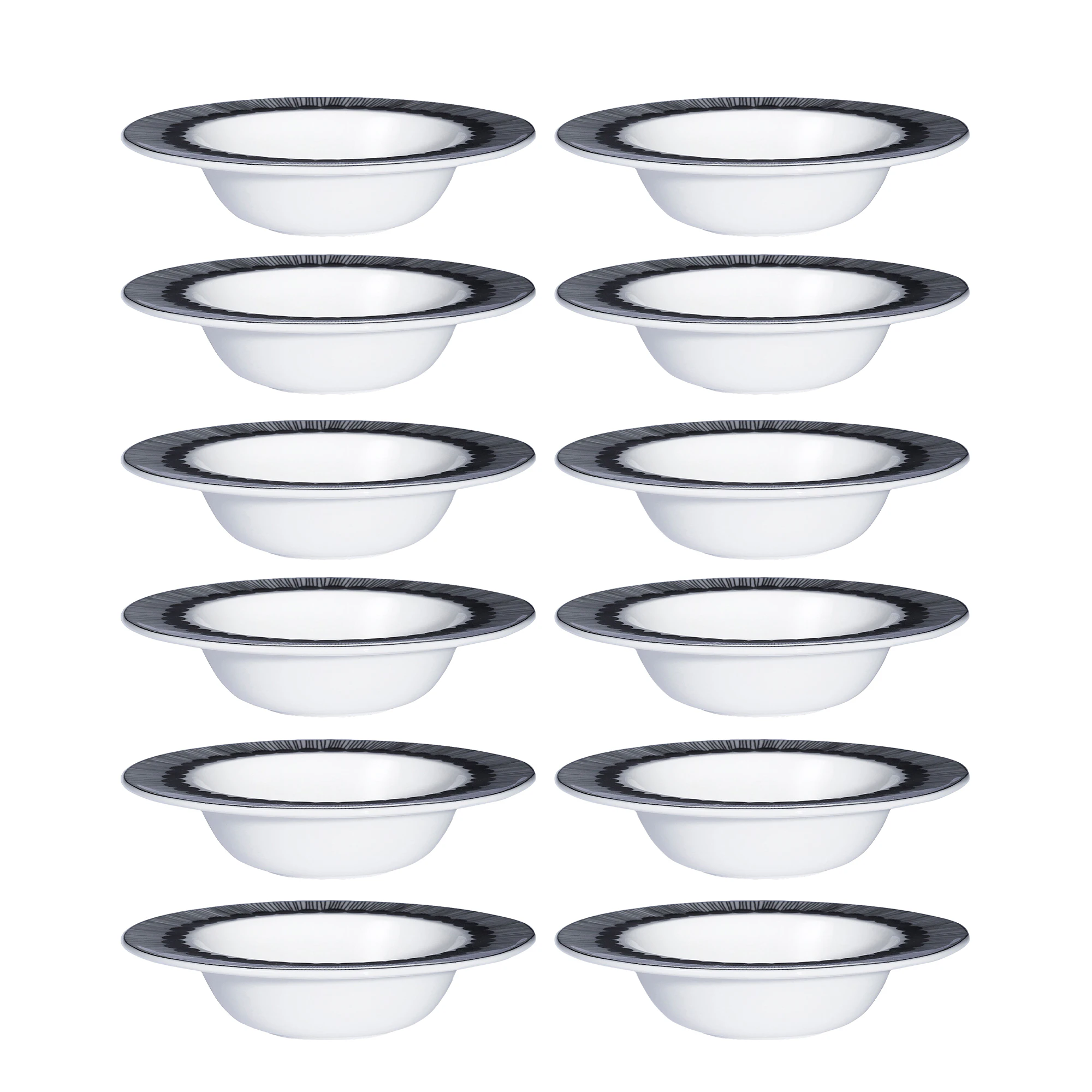 Marimekko Siirtolapuutarha Djup Tallrik 25 Cl 12-pack - Stengods Svart