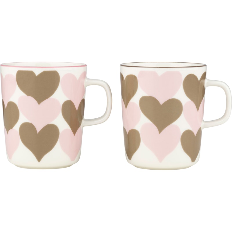 Sydämet Mugg 25 cl 2-pack