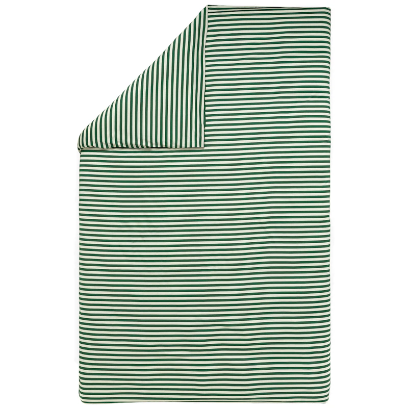 Tasaraita Påslakan 150x210 cm, Grön