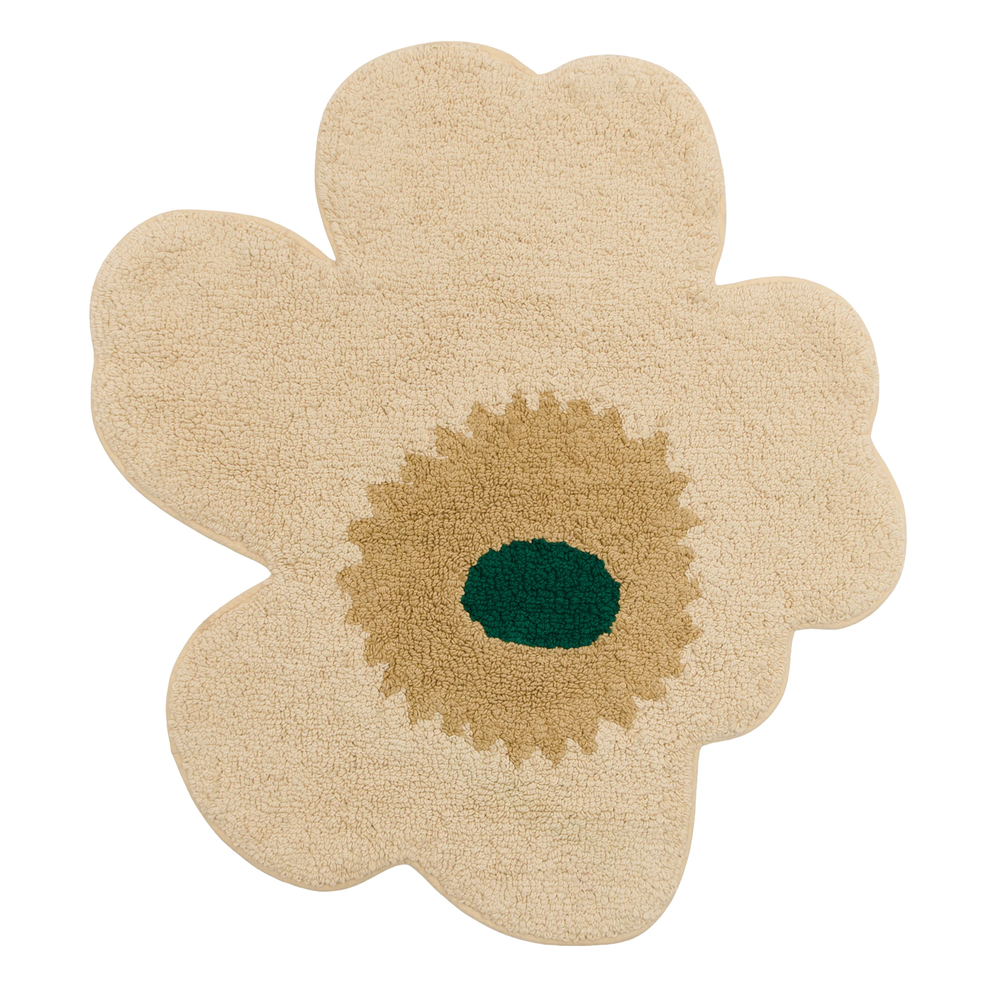 Marimekko Unikko Badrumsmatta 73x74 Cm / Smaragd - Badrumsmattor Bomull Sand