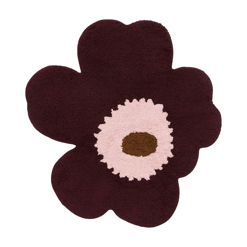 Unikko Badrumsmatta 73X74 cm, Plommon / Toffee / Rosa