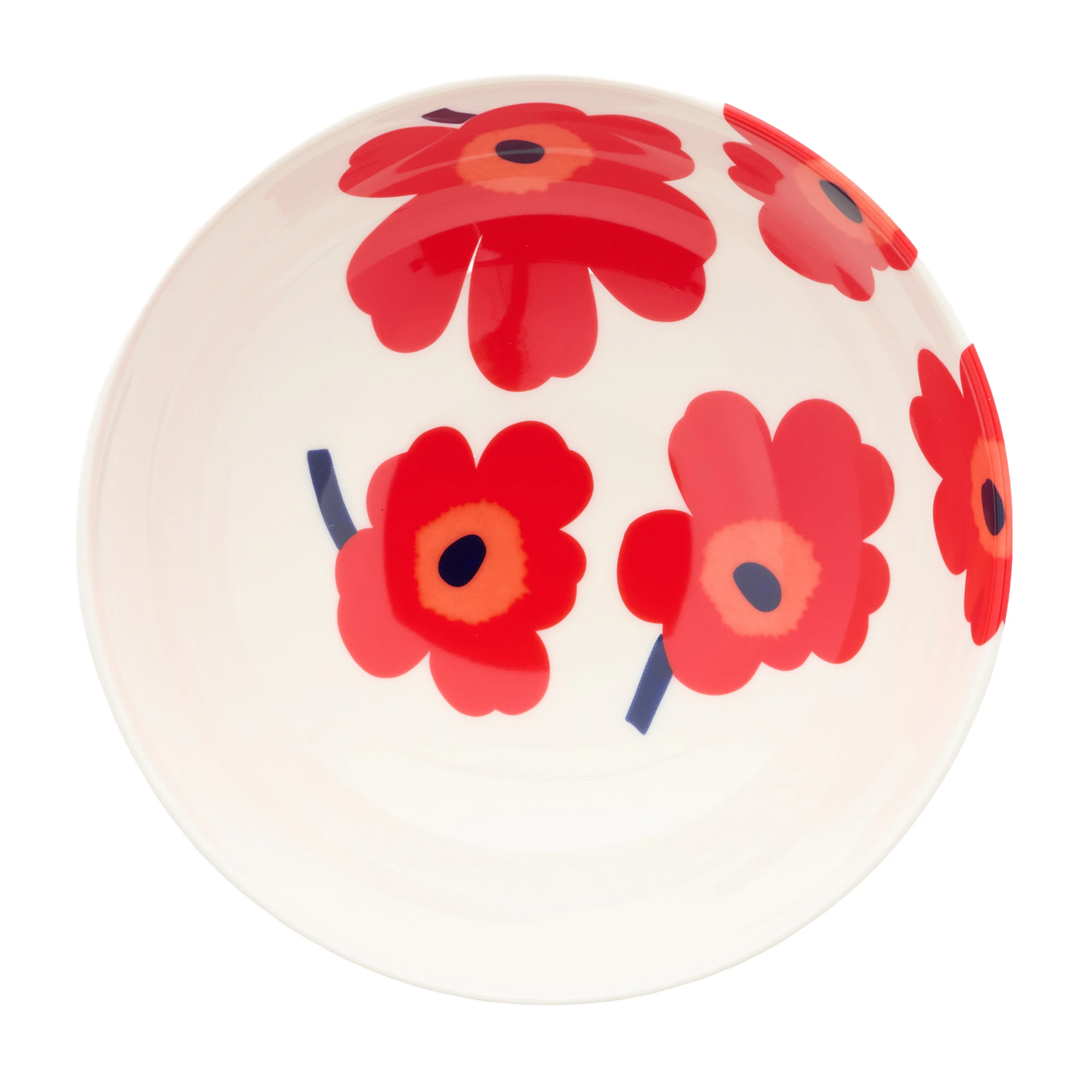 Marimekko Unikko Skål 130 Cl Röd - Serveringsskålar Stengods Vit
