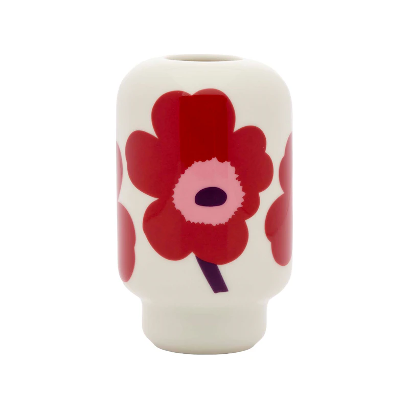 Unikko Vas 14 cm, Plommon / Cranberry / Rosa