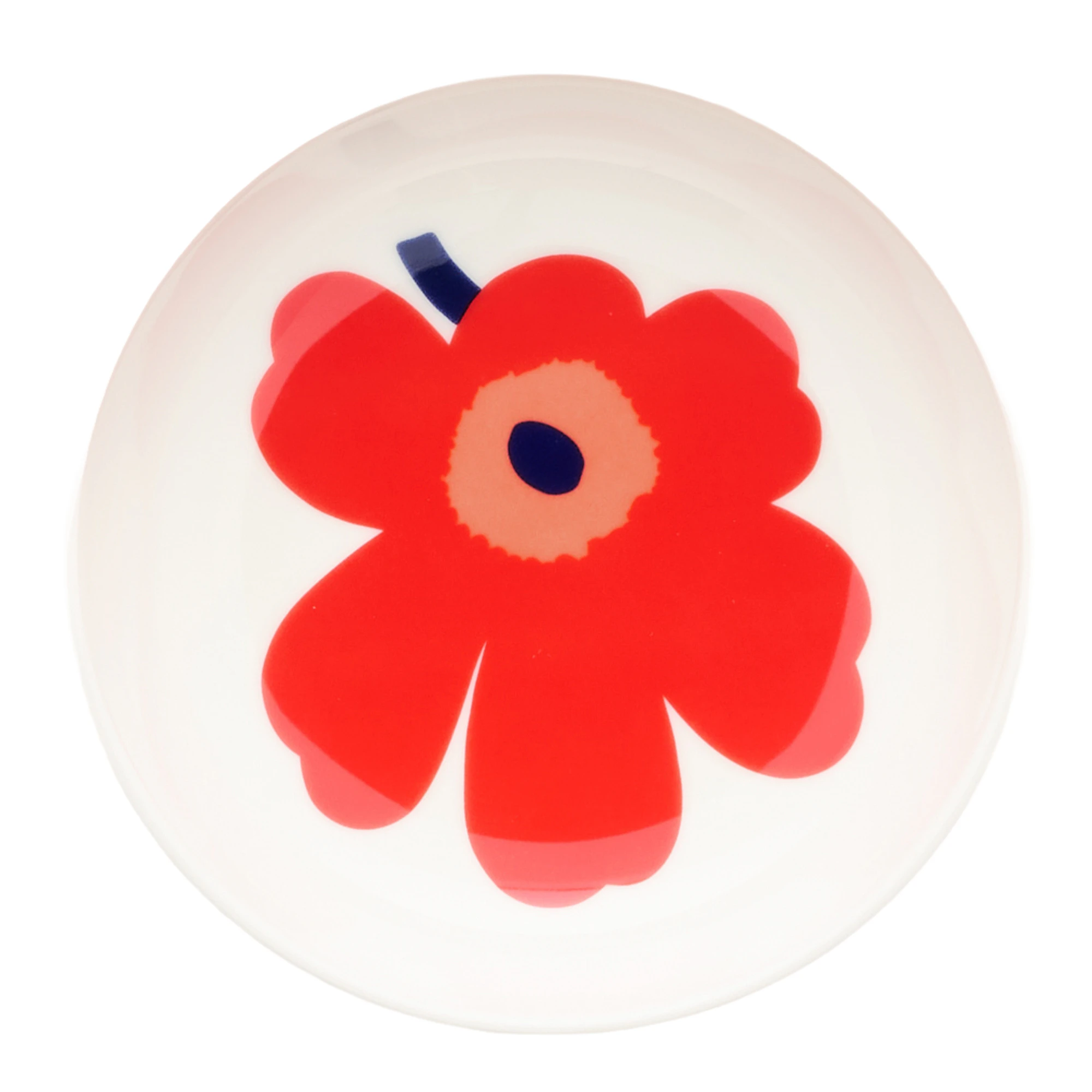 Marimekko Unikko Djup Tallrik 13 Cm Röd - Serveringsskålar Stengods Vit