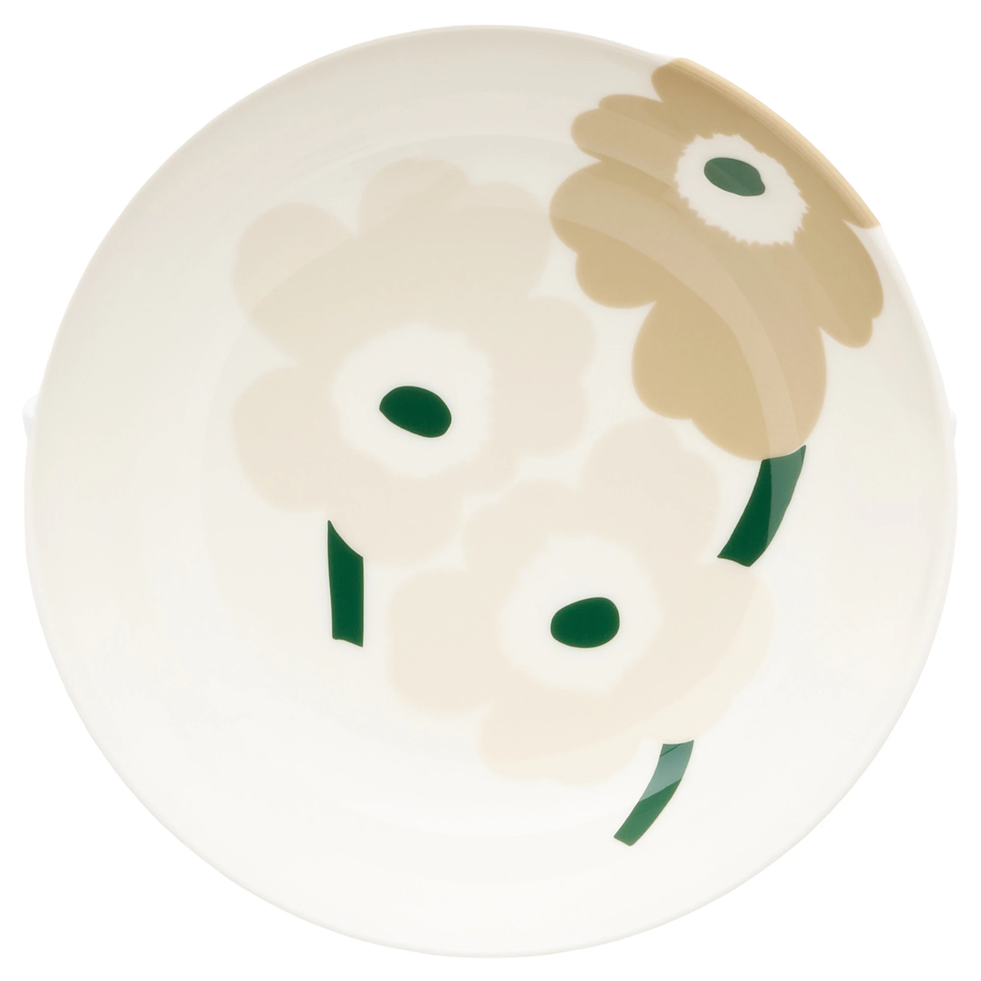 Marimekko Unikko Djup Tallrik 16 Cm Light Sand - Djupa tallrikar Stengods Vit