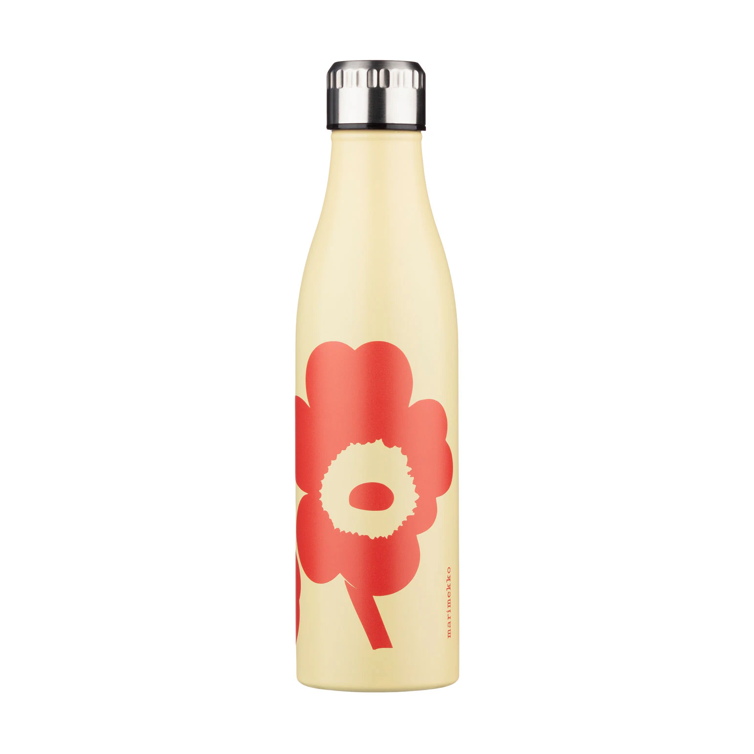 Marimekko Unikko Dricksflaska 500 Ml / Orange Red - Vattenflaskor & Glasflaskor Rostfritt St&aring;l Sand