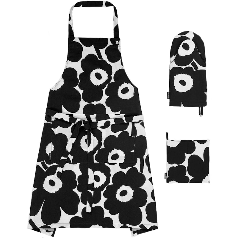 Unikko Förkläde + Grytvante + Grytlapp