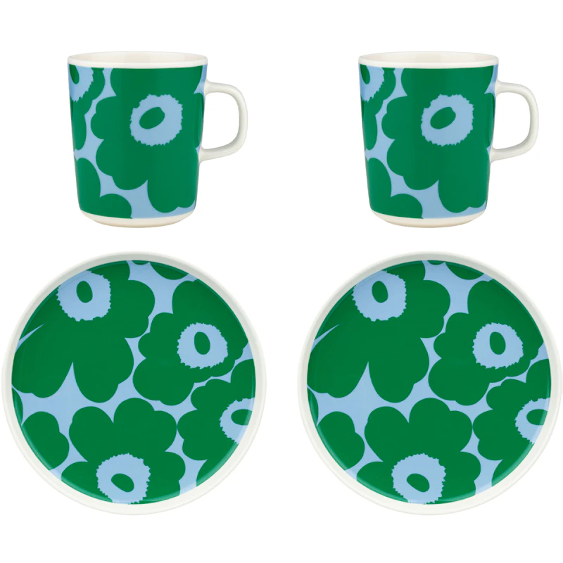 Unikko Frukostset, Blå / Grön