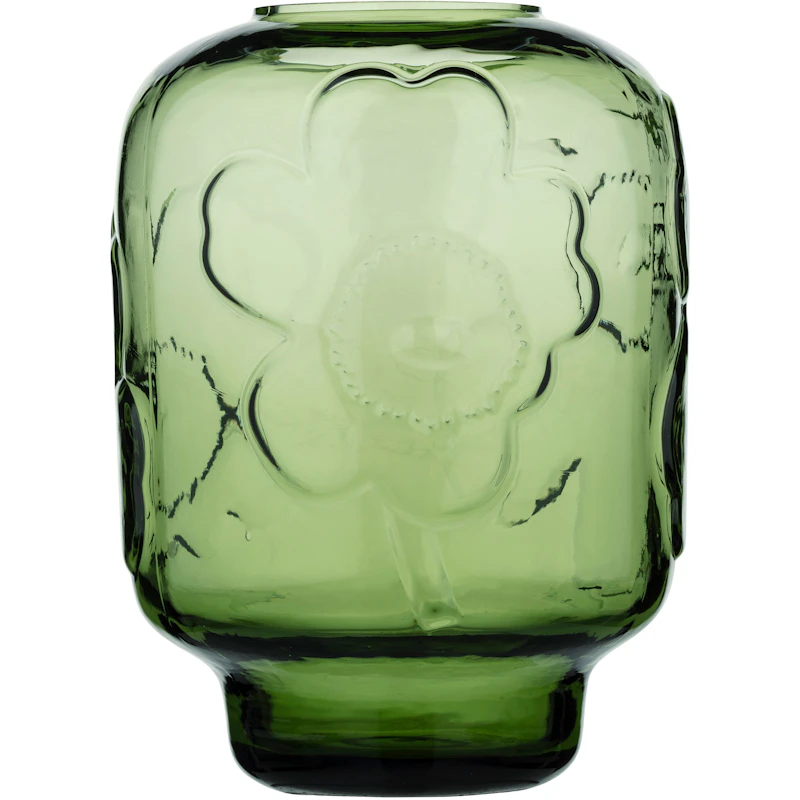 Unikko Glasvas 18 cm, Oliv