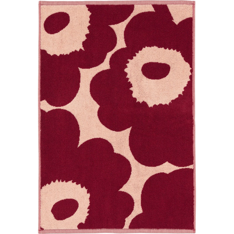 Unikko Handduk 50x70 cm, Rosa / Dark Cherry