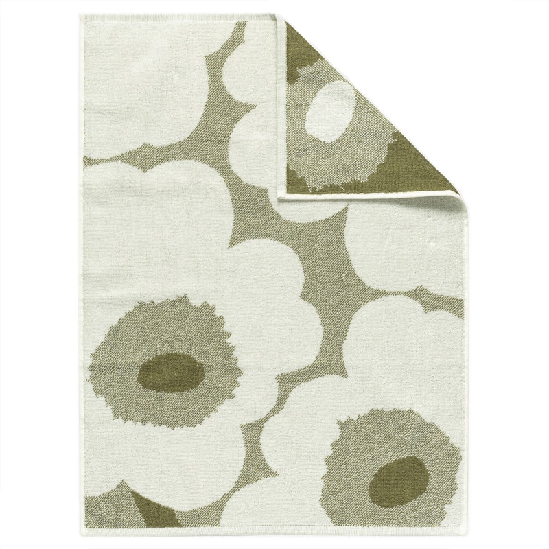Unikko Handduk 50x70 cm, Cream / Green Umber