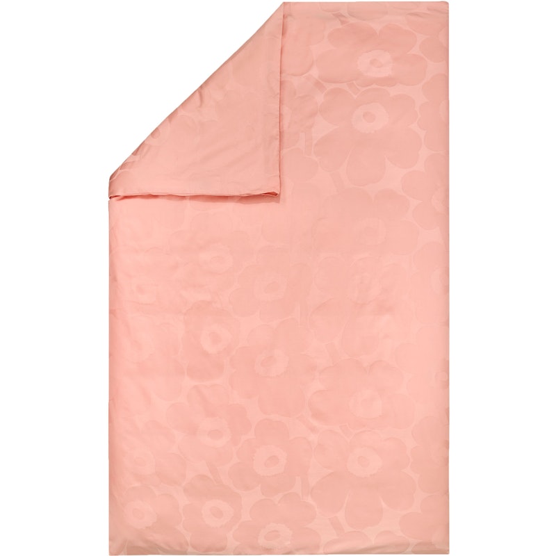 Unikko Jacquard Påslakan 150x210 cm, Rosa