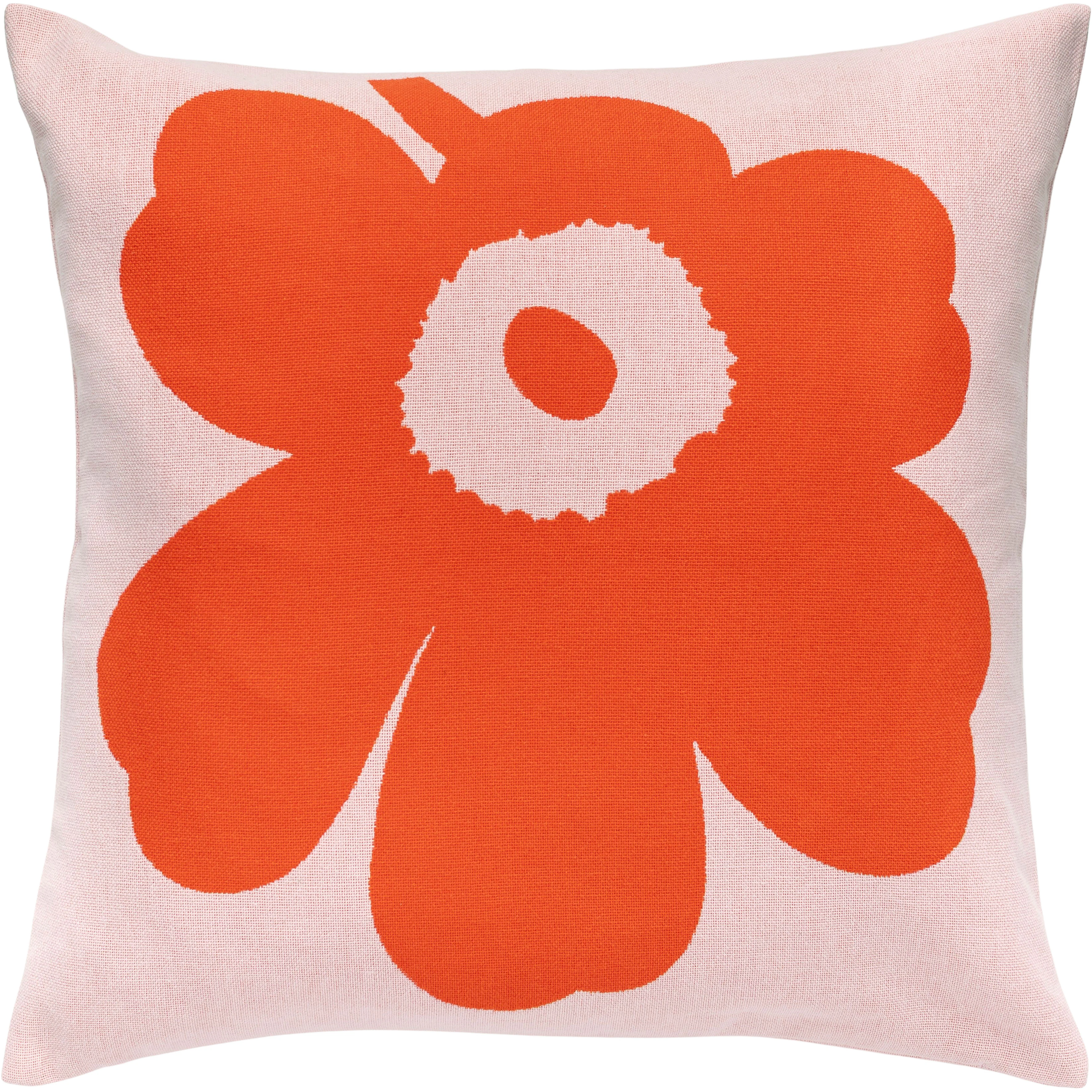 Marimekko Unikko Kuddfodral 50x50 Cm Cm / Orange Red - Prydnadskuddar & Fodral Bomull Rosa