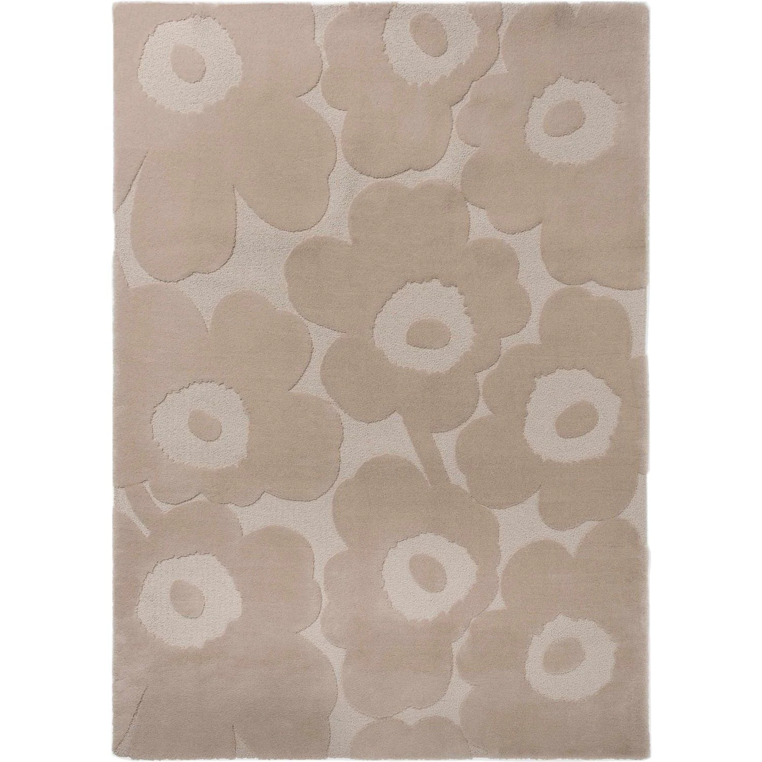 Marimekko Unikko Matta 250x350 Cm Light Beige - Mönstrade mattor Ull Ljusbeige