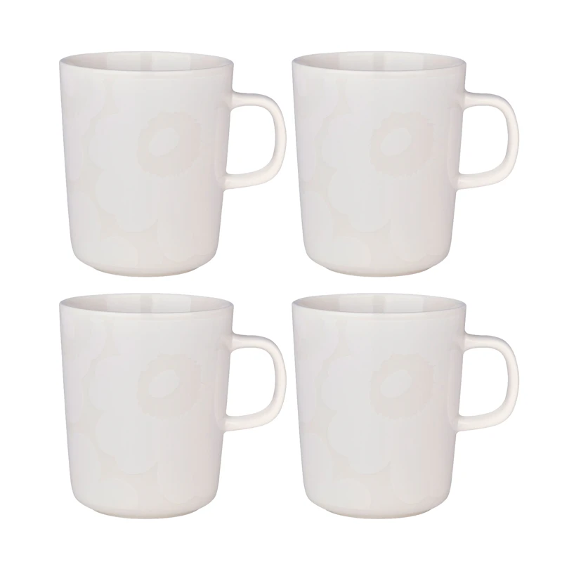Oiva / Unikko Mugg 25 cl 4-pack, Vit