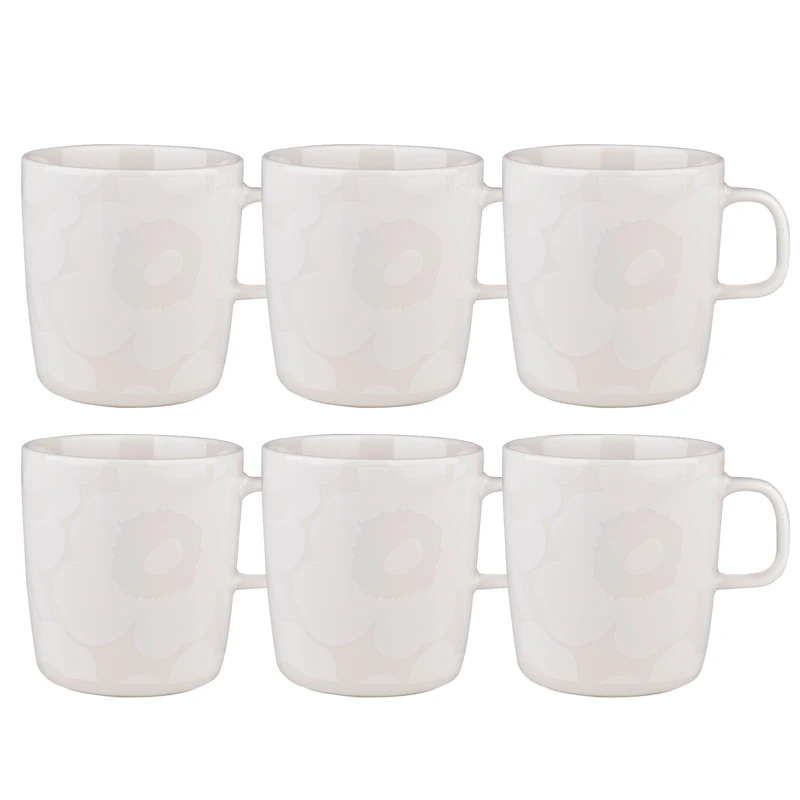 Oiva / Unikko Mugg 40 cl 6-pack, Vit