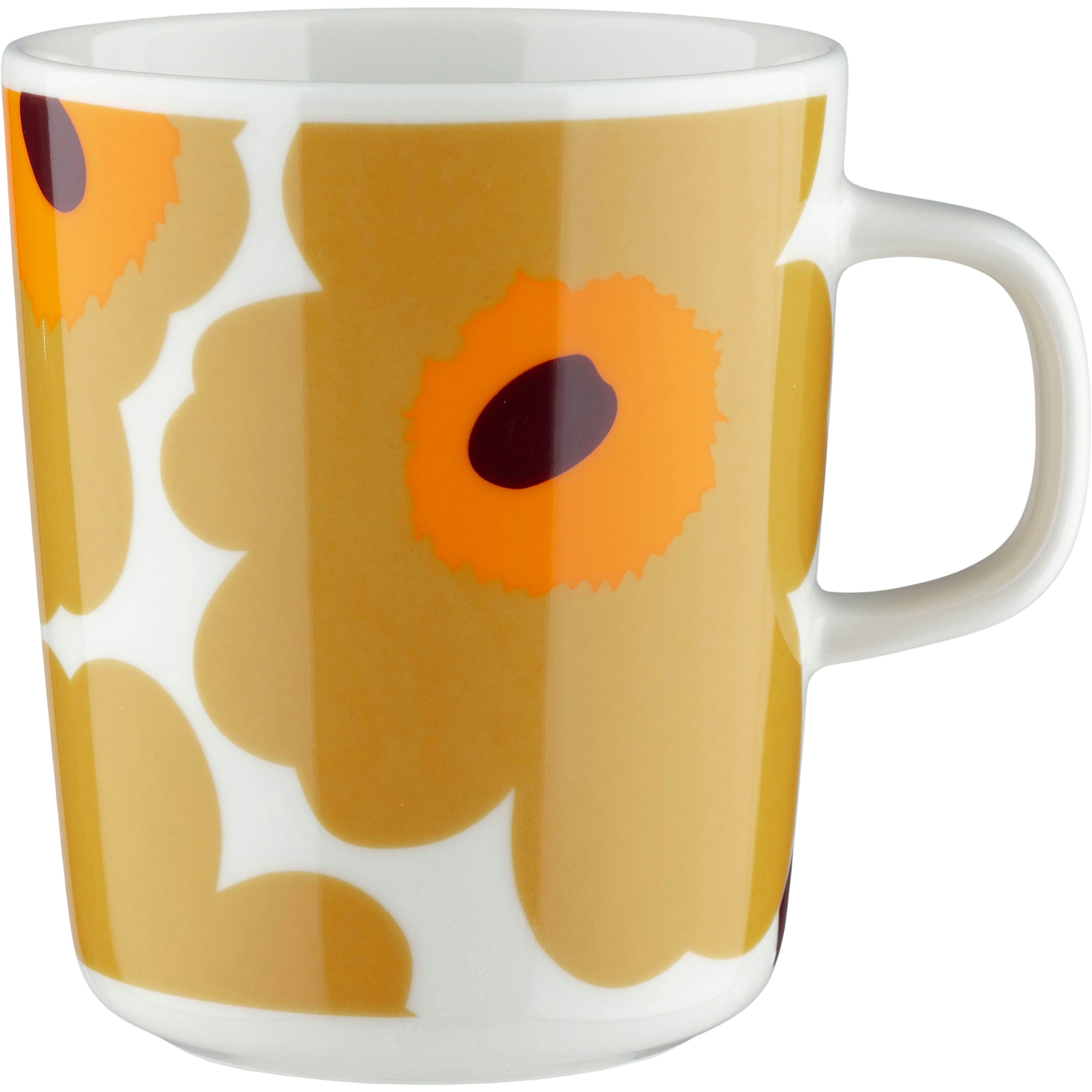 marimekko unikko mugg 25 cl 2-pack / caramel - stengods vit