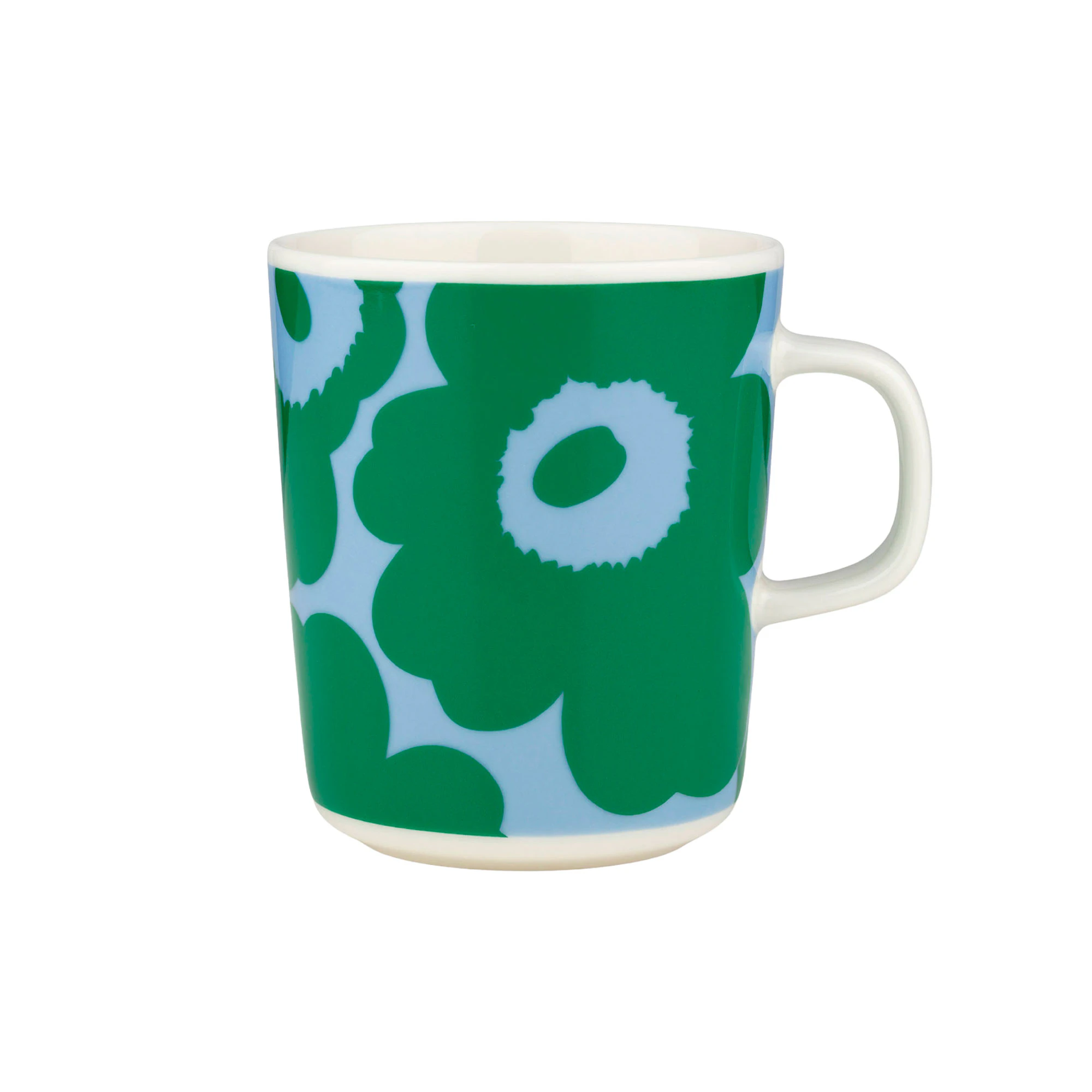 Marimekko Oiva Kaffekopp 25 Cl / Gr&ouml;n / It Blue - Kaffekoppar Stengods Vit
