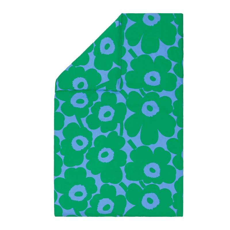 Unikko Påslakan 210x150 cm, Grön / It Blue