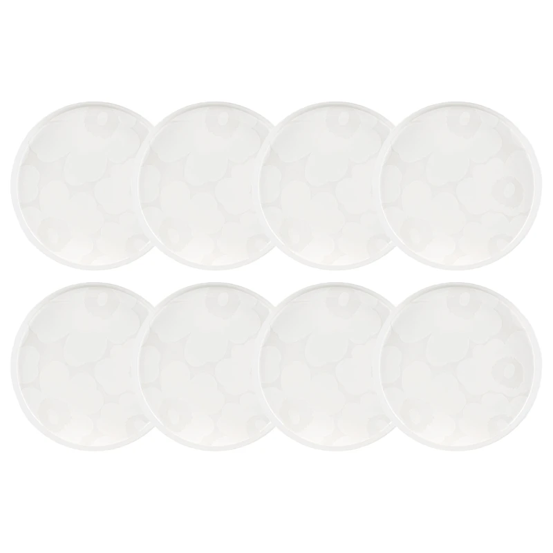 Oiva Assiett 20 cm 8-pack, Vit