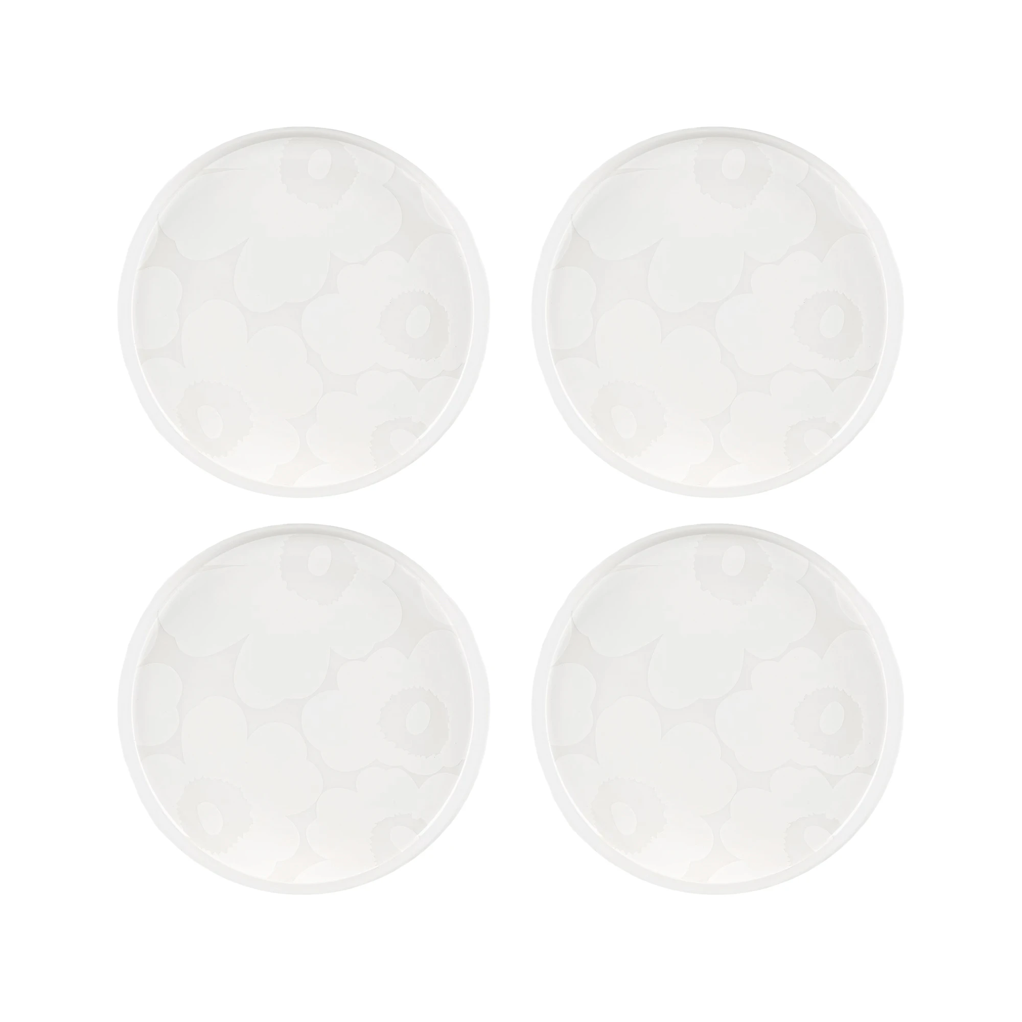 Marimekko Oiva Assiett 20 Cm 4-pack - Assietter Stengods Vit