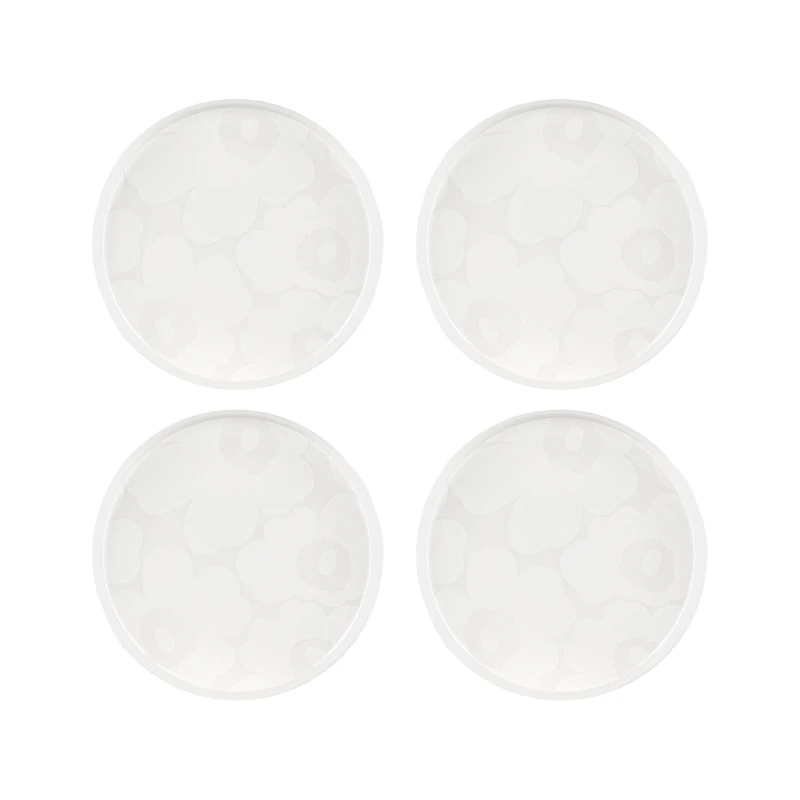 Oiva Assiett 20 cm 4-pack, Vit