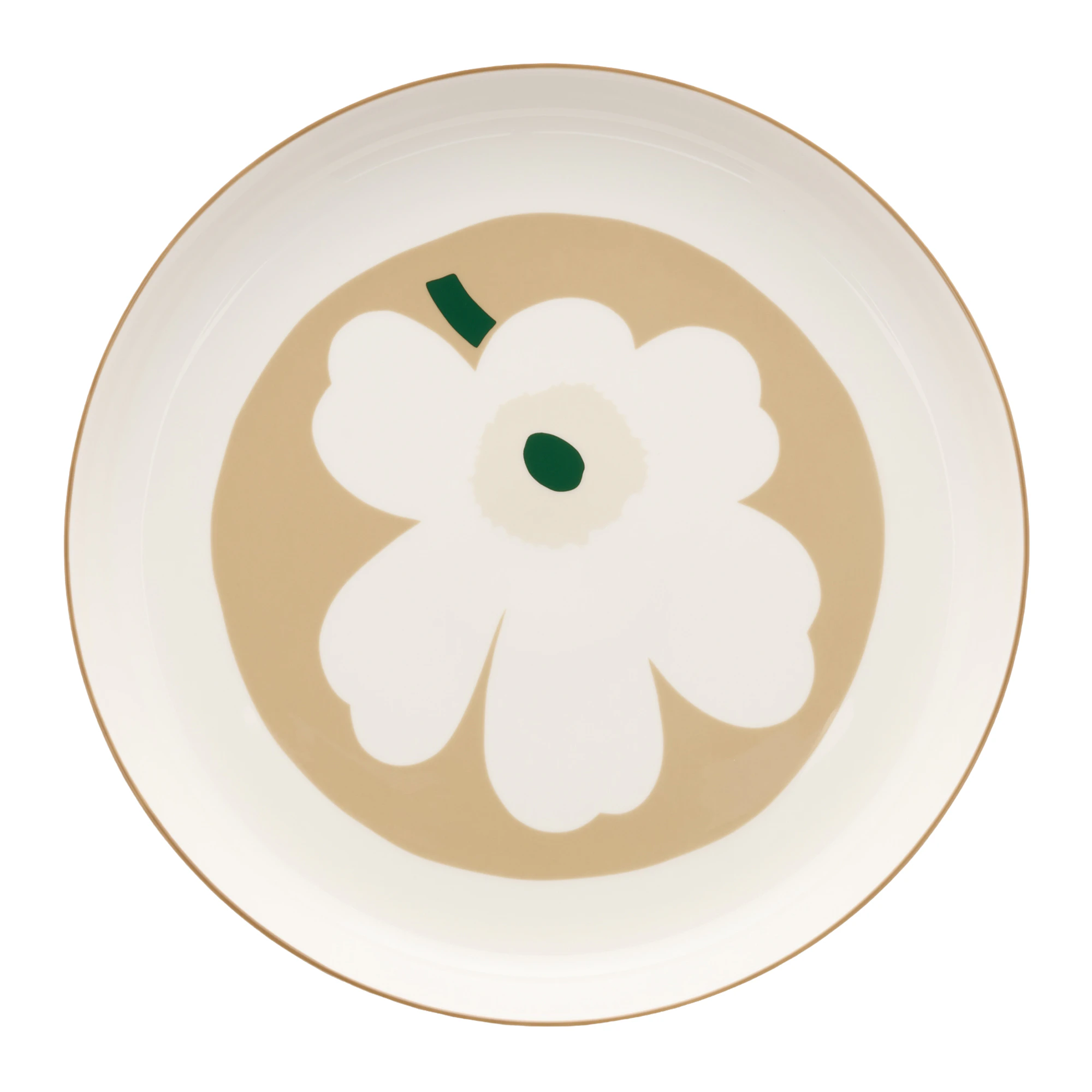 Marimekko Oiva/unikko Serveringsfat &Oslash;32 Cm - Uppl&auml;ggningsfat Stengods Vit