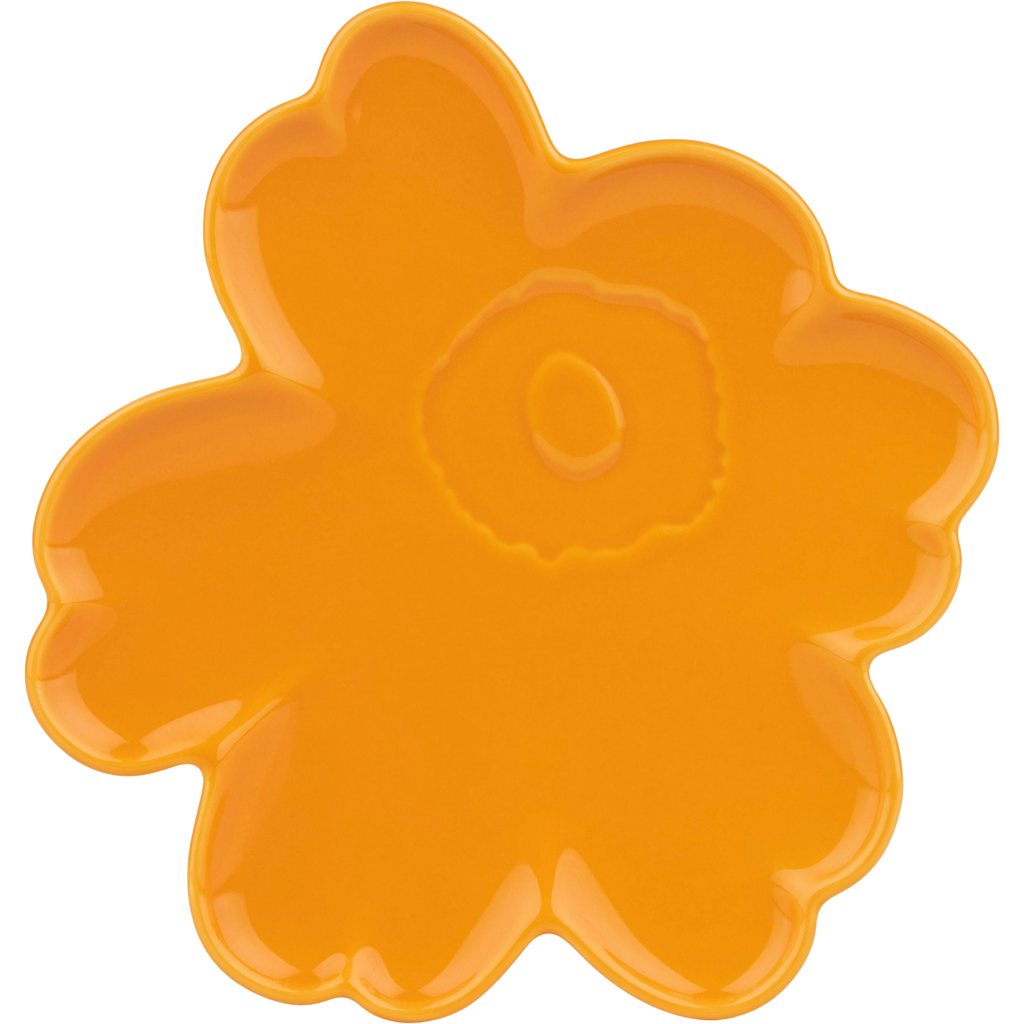 marimekko unikko shape tallrik 20 cm - stengods warm yellow