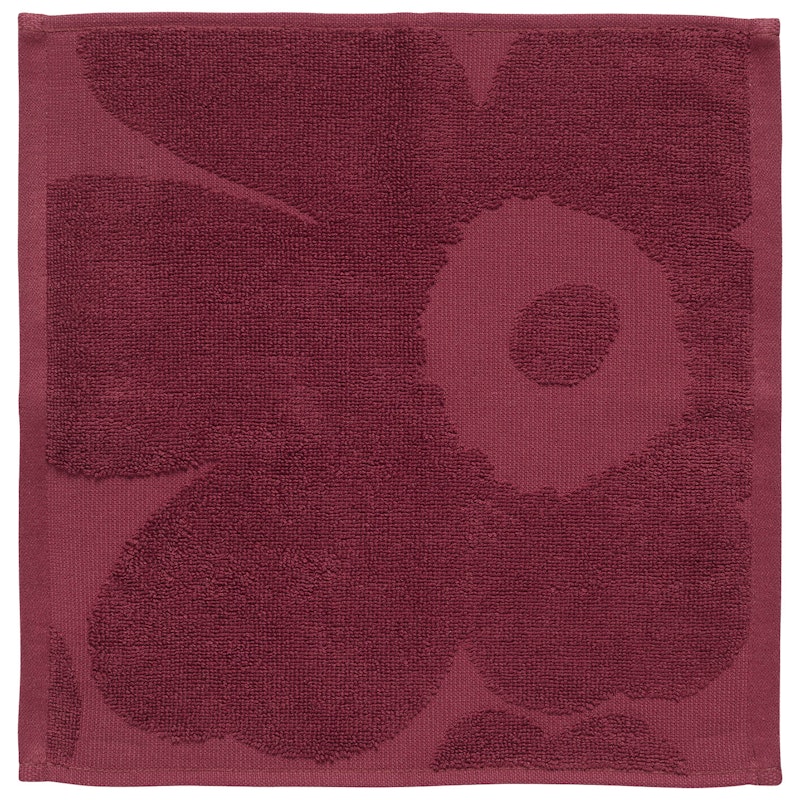 Unikko Towel Ansiktshandduk, 32x32 cm Vinröd