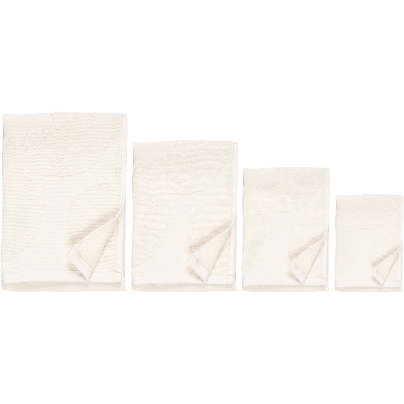 Unikko Solid Handduksset 4-pack, Ivory