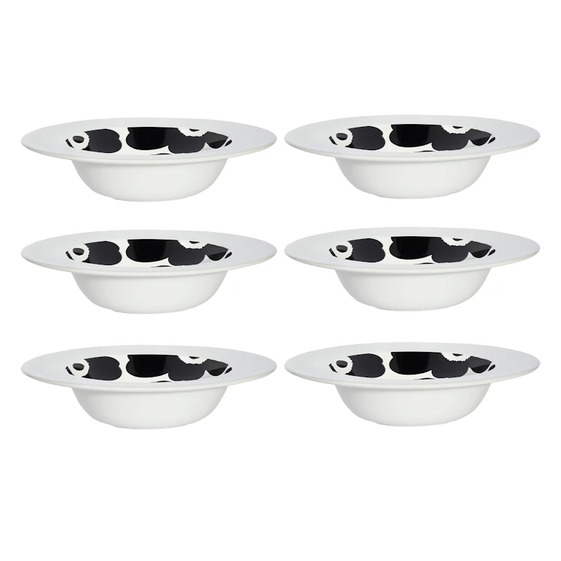 Oiva / Unikko Djup Tallrik 20 cm 6-pack