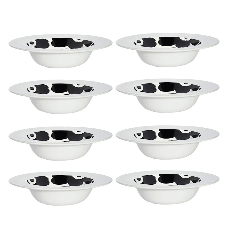 Oiva / Unikko Djup Tallrik 20 cm 8-pack